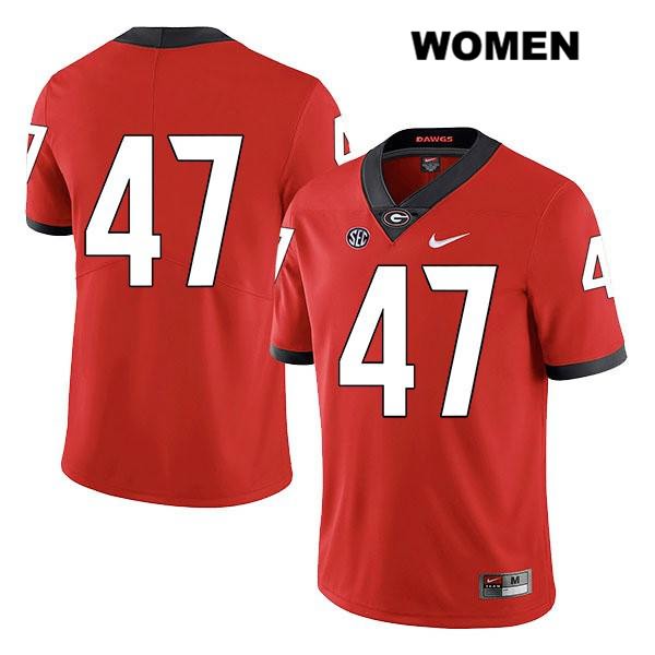 Georgia Bulldogs Women's Payne Walker #47 NCAA No Name Legend Authentic Red Nike Stitched College Football Jersey IXX7856XS